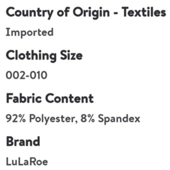 LuLaRoe☆ Valentine's XOXO Leggings OneSize EUC - Picture 6 of 6